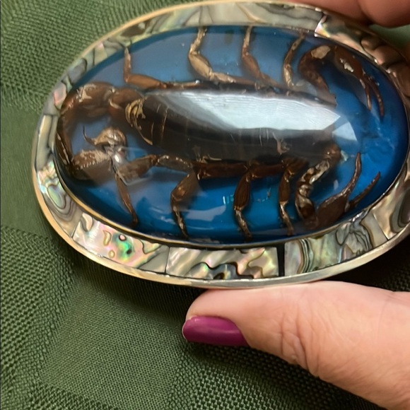 Blue and Silver Scorpion Belt Buckle - Picture 3 of 7